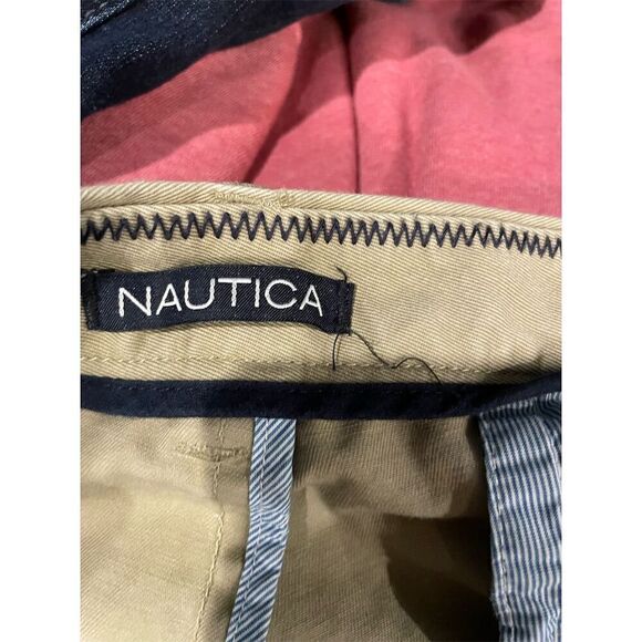 Nautica Men's Pleated Khaki Pants Beige Size 34x30 Cotton - Picture 10 of 12